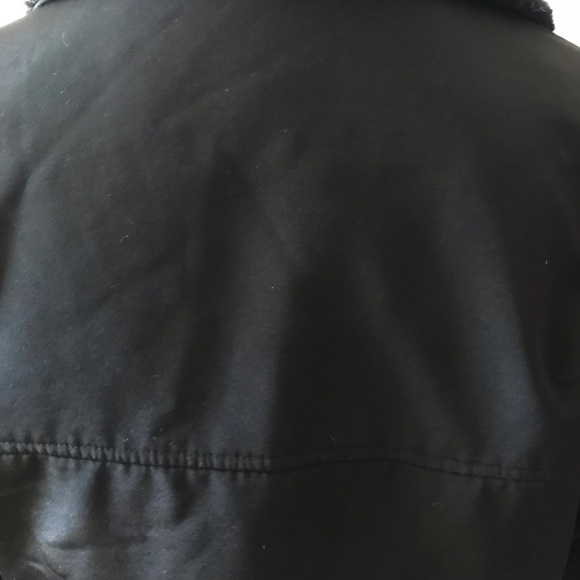 Port Authority Button Coat with Black Sherpa Collar Size 8 - Picture 4 of 8